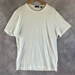 Theory Cosmos Essential Tee Men Large L White 100% Pima Cotton Shirt Minimalist